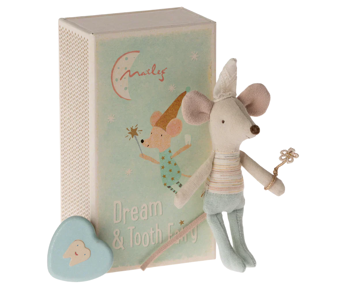 Maileg Tooth Fairy Mouse, Little Brother In Matchbox - Caitly