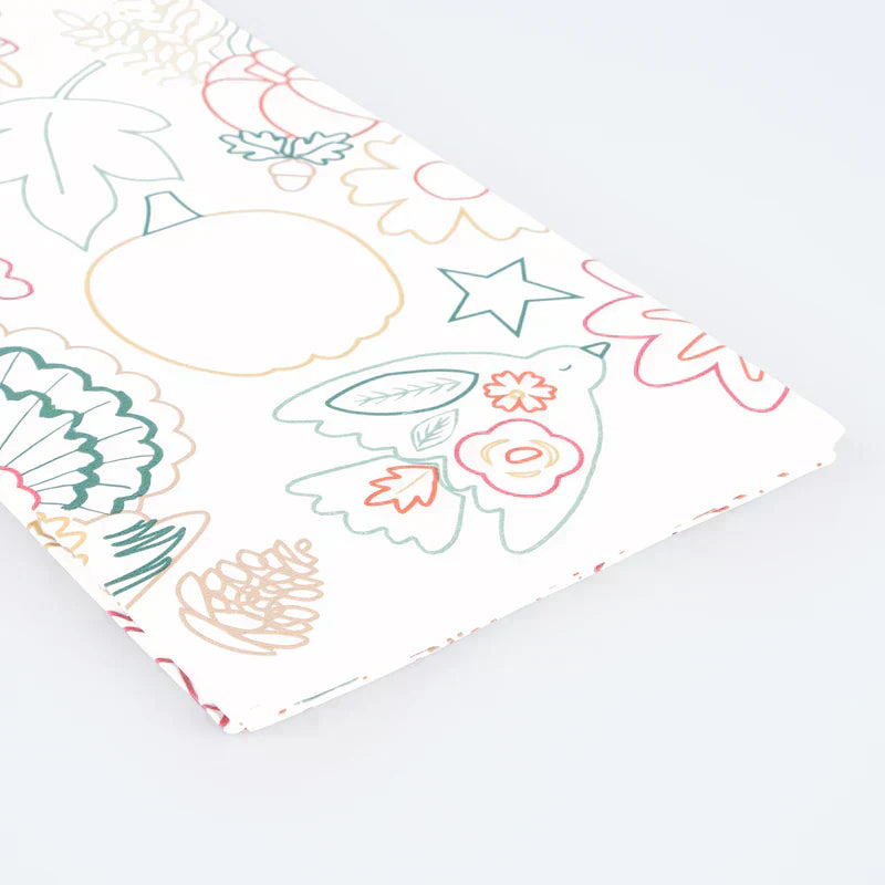 Meri Meri Thanksgiving Color In Activity Tablecloth - Caitly
