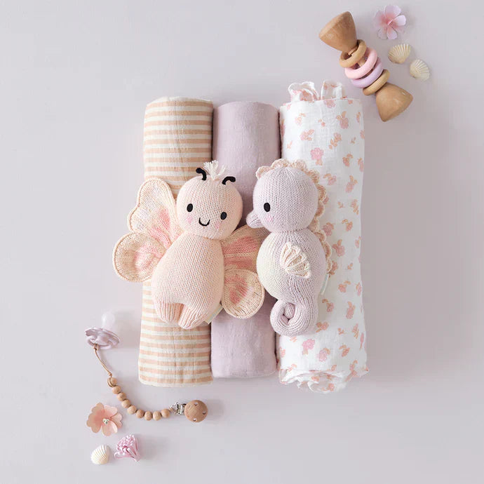 Cuddle + Kind Baby Seahorse Lilac - Caitly