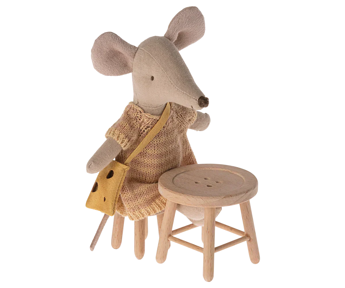 Maileg Table & Stool Set, Mouse - Caitly