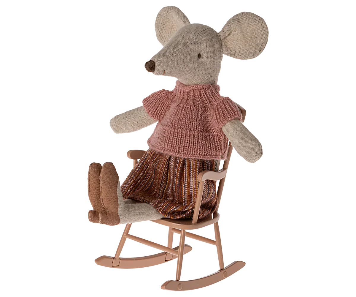 Maileg Rocking chair, Mouse - Dark Powder - Caitly