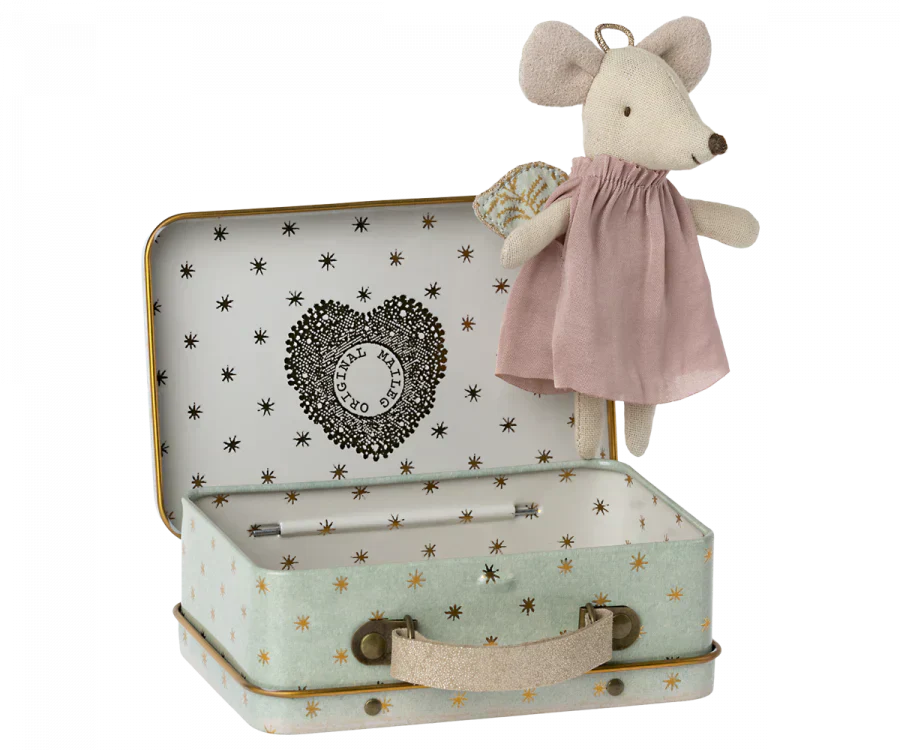 Maileg Angel Mouse in Suitcase - Caitly