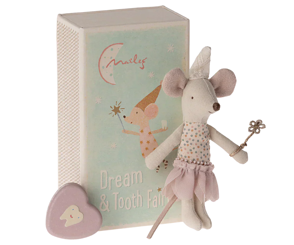 Maileg Tooth Fairy Mouse, Little Sister In Matchbox - Caitly