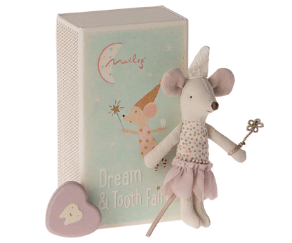 Maileg Tooth Fairy Mouse, Little Sister In Matchbox - Caitly