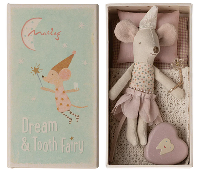 Maileg Tooth Fairy Mouse, Little Sister In Matchbox - Caitly