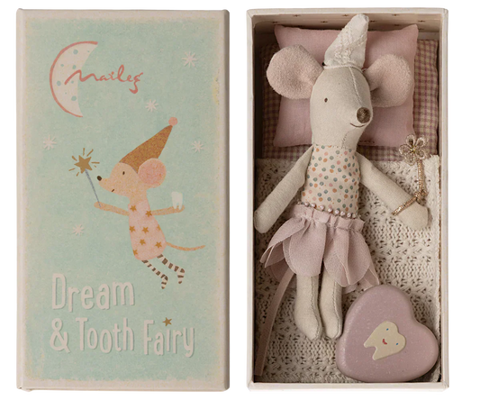 Maileg Tooth Fairy Mouse, Little Sister In Matchbox - Caitly