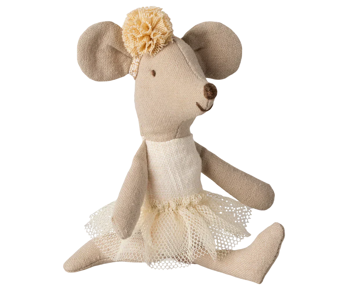 Maileg Ballerina Mouse, Little Sister - Off White - Caitly