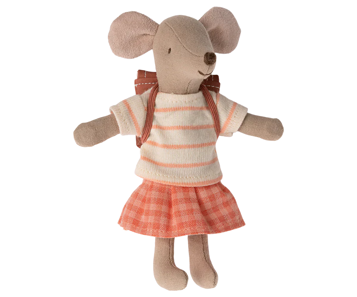 Maileg Tricycle Mouse Big Sister Coral - Caitly