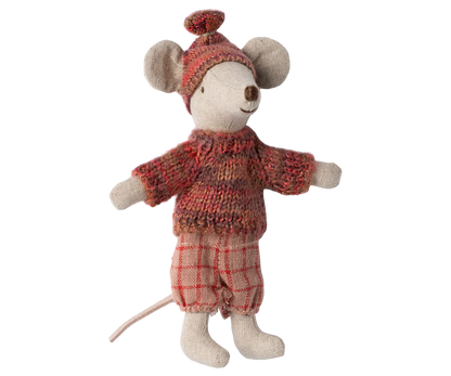 Maileg Winter mouse with ski set, Big sister - Rose - Caitly
