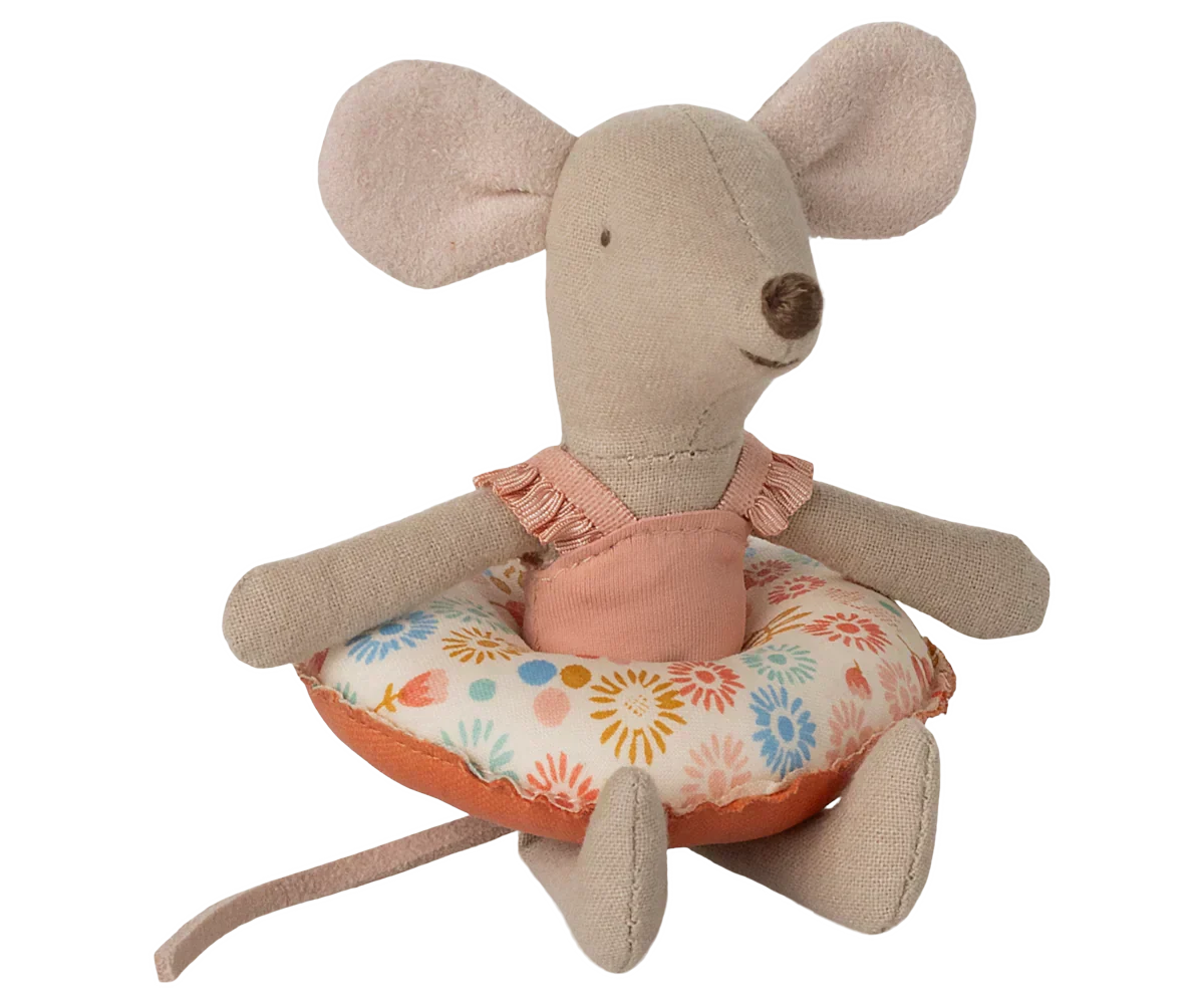 Maileg Beach mouse with float, Little sister - Flower