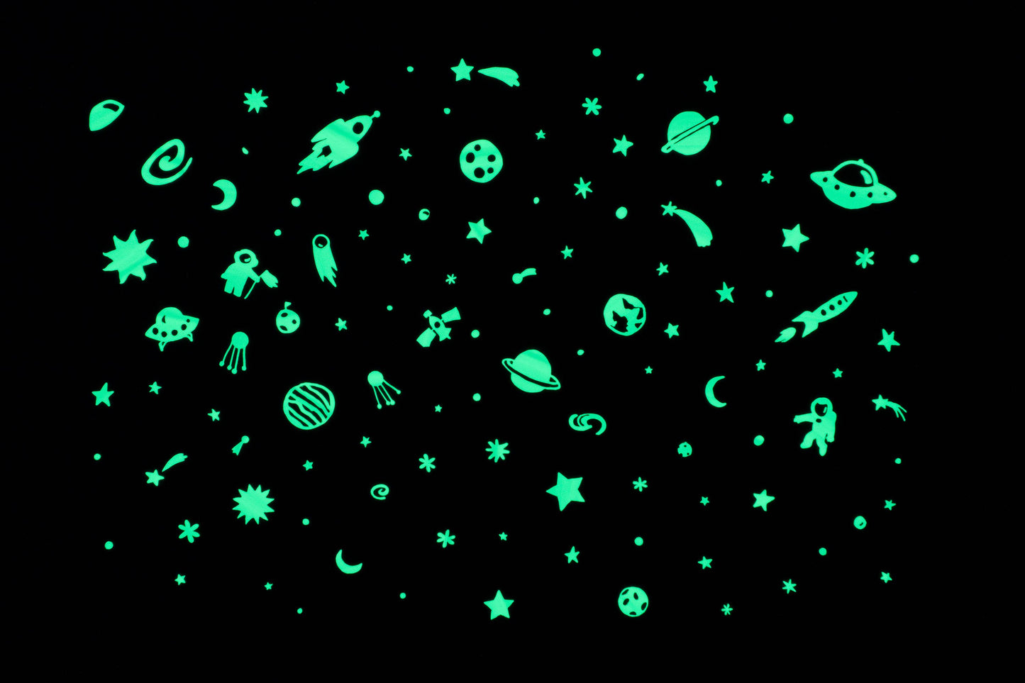 Space Adventure Series Glow in the Dark Wall Stickers - Caitly