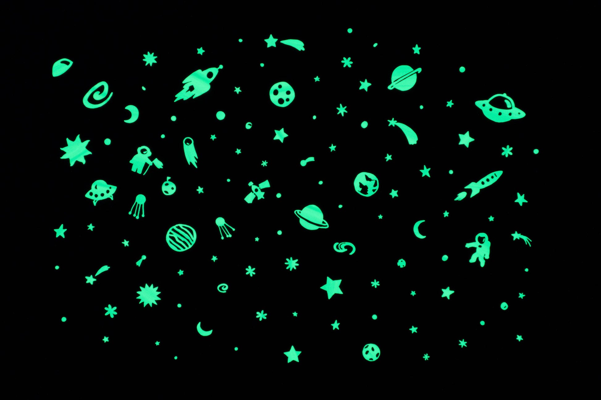 Space Adventure Series Glow in the Dark Wall Stickers - Caitly