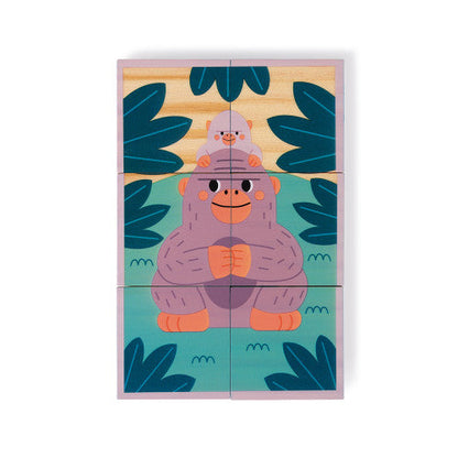 6 Animal Wooden Blocks - Caitly