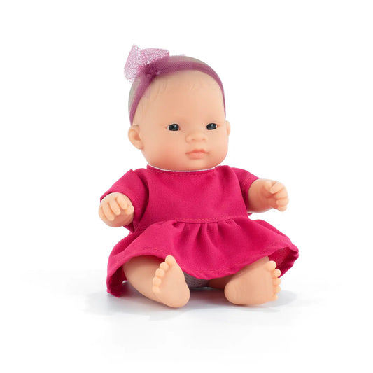 Miniland Baby Doll Asian Girl 8 1/4'' - Caitly