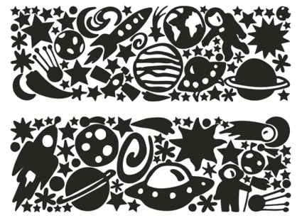Space Adventure Series Glow in the Dark Wall Stickers - Caitly