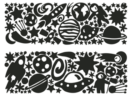 Space Adventure Series Glow in the Dark Wall Stickers - Caitly