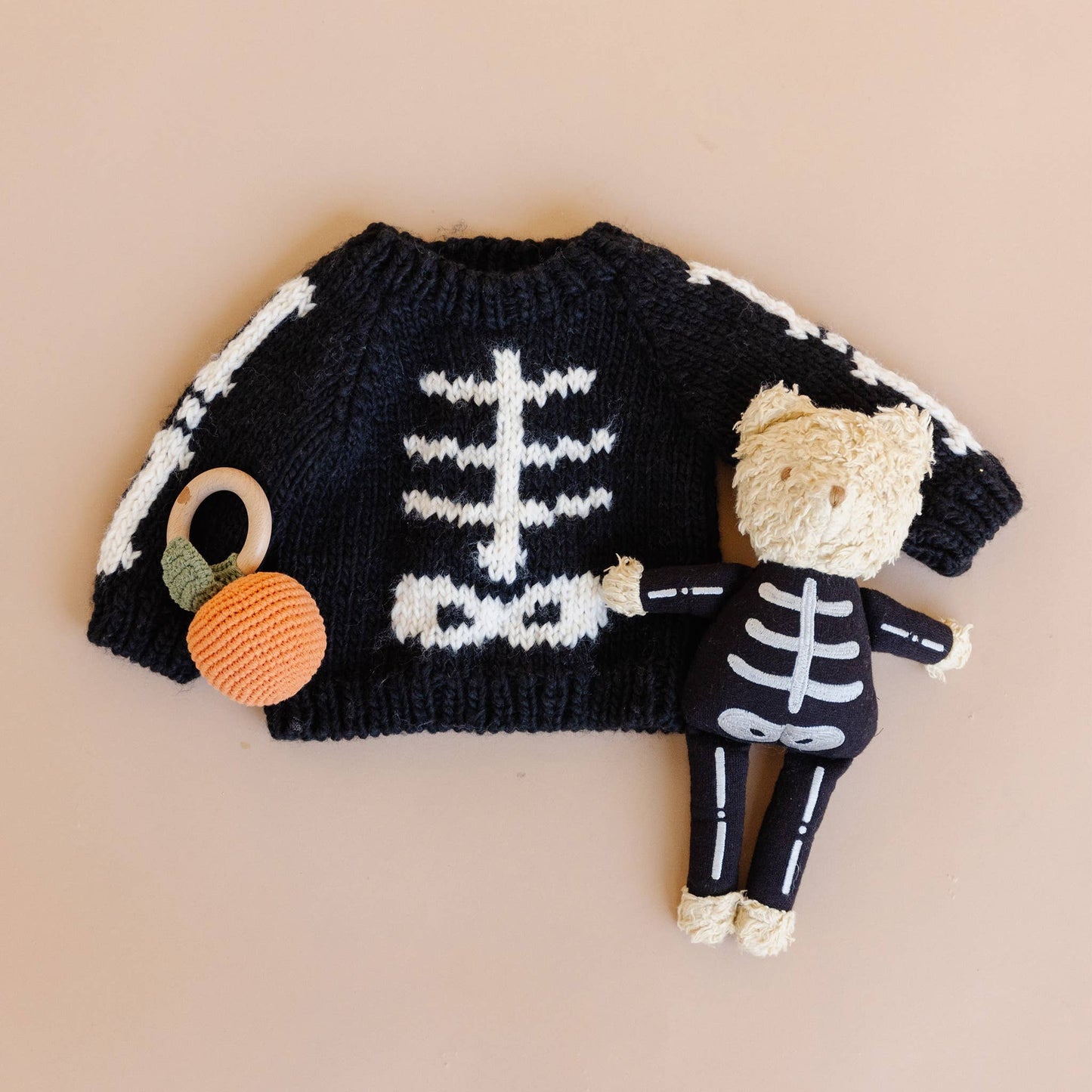 Plush Skeleton Bear Toy Halloween Stuffed Animal Doll Baby - Caitly