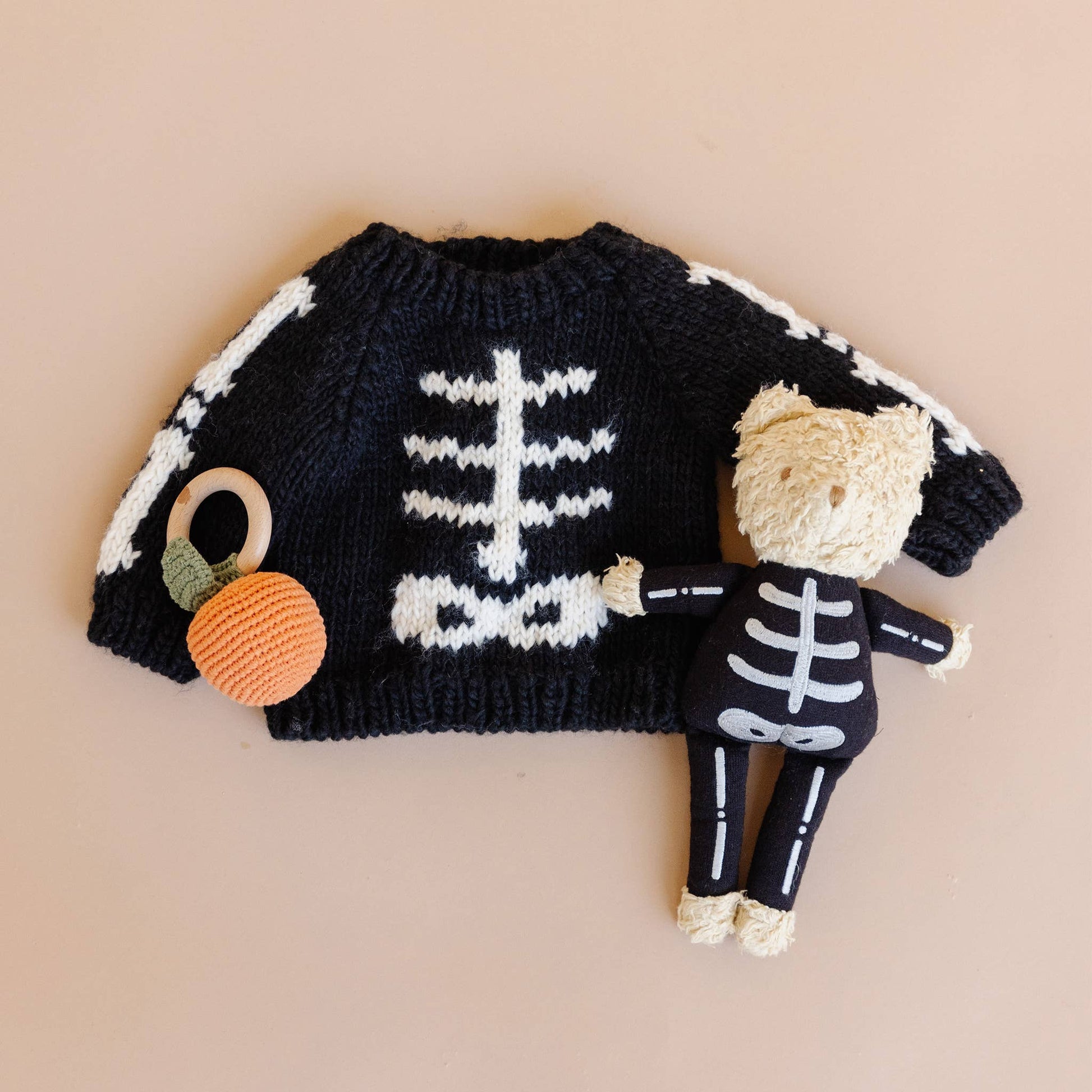Plush Skeleton Bear Toy Halloween Stuffed Animal Doll Baby - Caitly