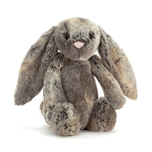 Jellycat Woodland Bunny Medium plush toy with soft fur and big floppy ears, ideal for cuddling and play.