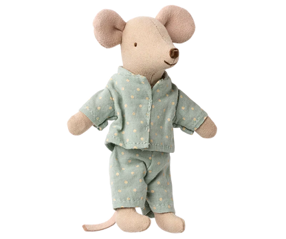 Maileg Princess Mouse, Little Brother in Matchbox - Dot PJ Set - Caitly