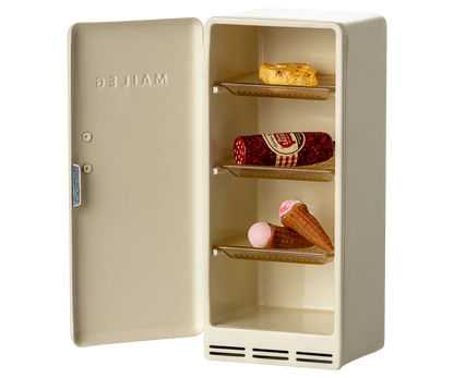 Maileg Metal Fridge, Mouse - Off white - Caitly