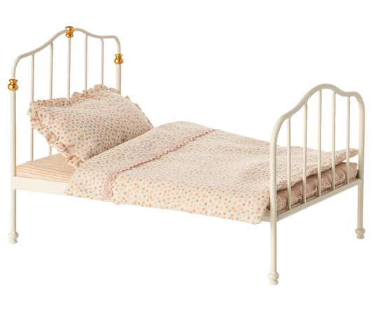 Maileg Vintage bed, Mouse - Off white - Caitly