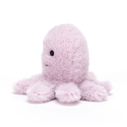 Fluffy octopus plush toy by Jellycat with soft tentacles and a cuddly body, perfect for playtime and snuggling.