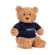 Bartholomew Bear with Personalised Navy Jumper - Caitly