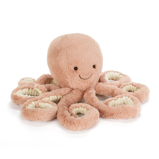 Jellycat Odell Octopus Little plush toy with soft, colorful tentacles and friendly face, perfect for cuddling and play.
