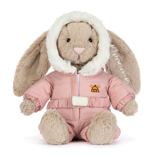 Personalised Bashful Bunny 'Snow Suit' - Caitly