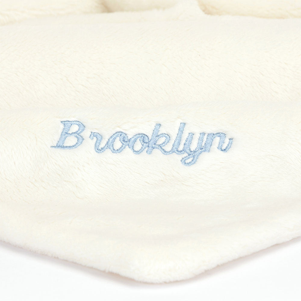 Personalised Bashful Black & Cream Puppy Soother - Caitly