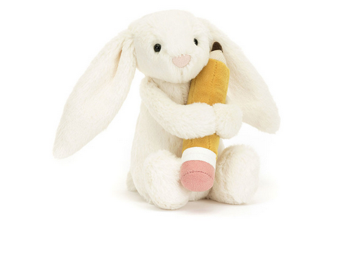 Bashful Bunny with Pencil - Caitly