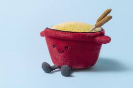 Jellycat Amuseables Cheese Fondue plush toy with smiling cheese character and fondue pot design, soft and colorful for kids.