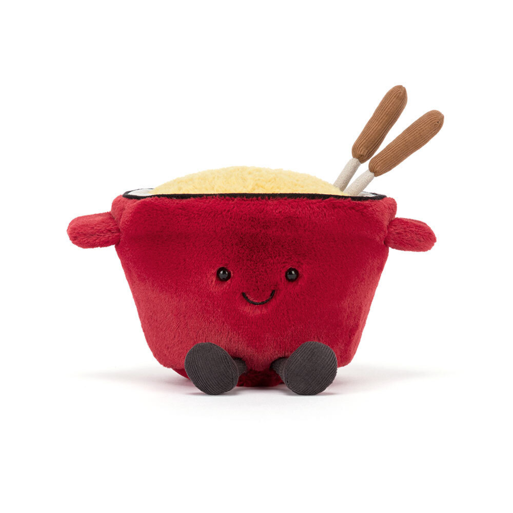 Jellycat Amuseables Cheese Fondue plush toy with soft yellow cheese and fondue pot design, perfect for cuddling and play.
