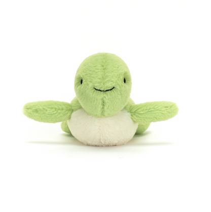 Soft Jellycat Fluffy Turtle plush toy with a gentle, textured shell and cuddly features, perfect for children.