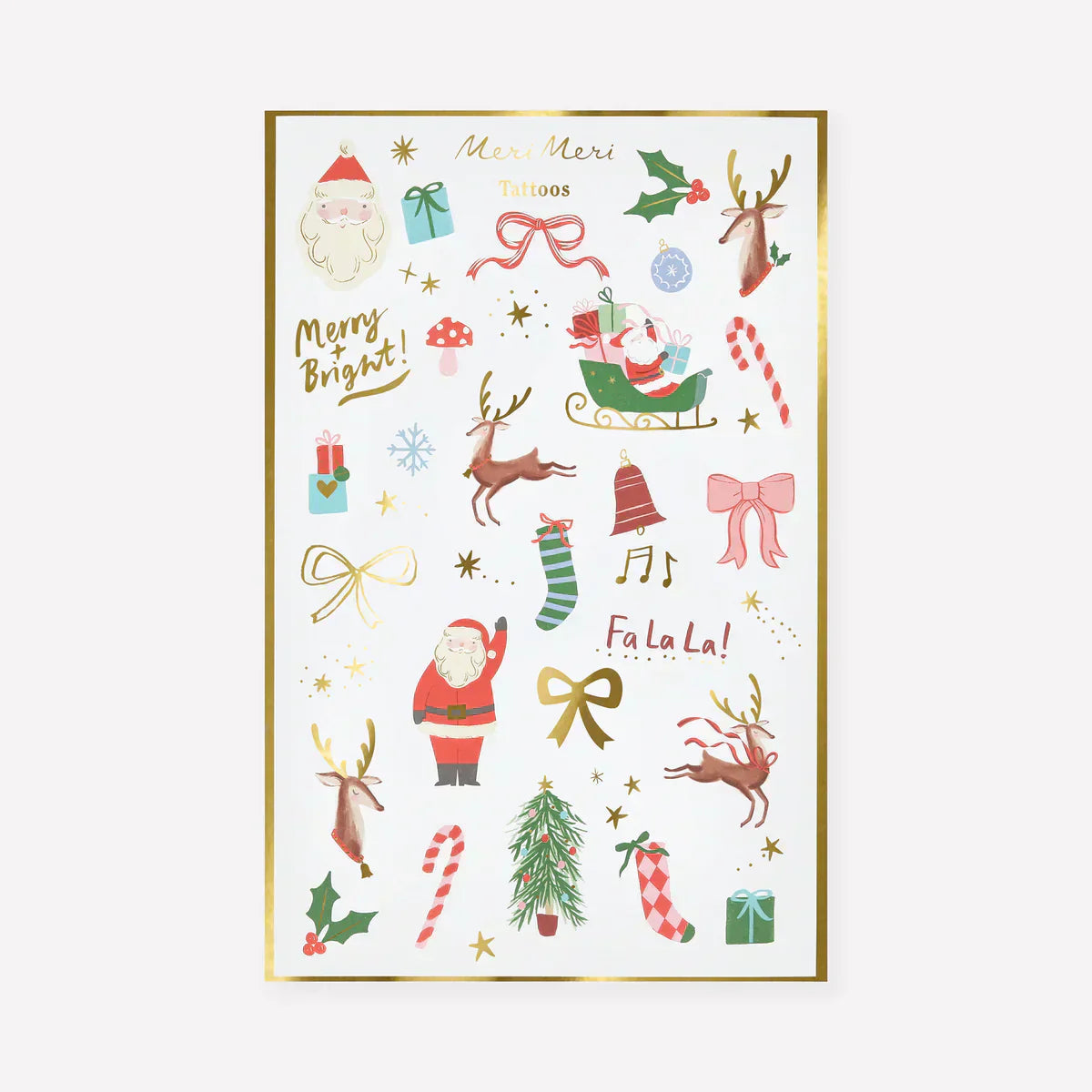 Meri Meri Christmas Mixed Icon Temporary Tattoos - Caitly