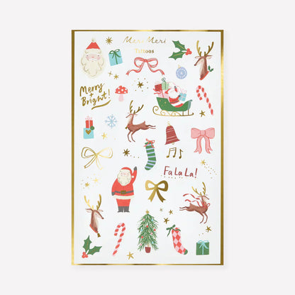 Meri Meri Christmas Mixed Icon Temporary Tattoos - Caitly