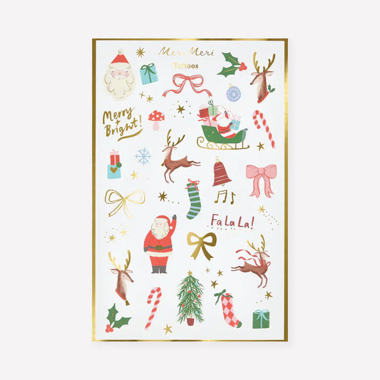 Meri Meri Christmas Mixed Icon Temporary Tattoos - Caitly