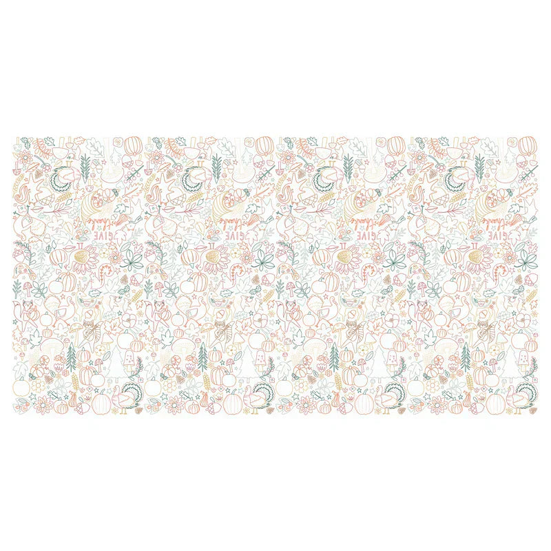 Meri Meri Thanksgiving Color In Activity Tablecloth - Caitly