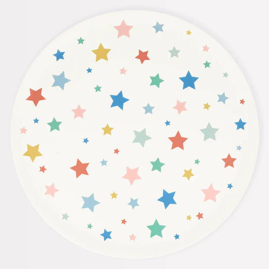 Meri Meri Star Pattern Reusable Large Plates - Caitly