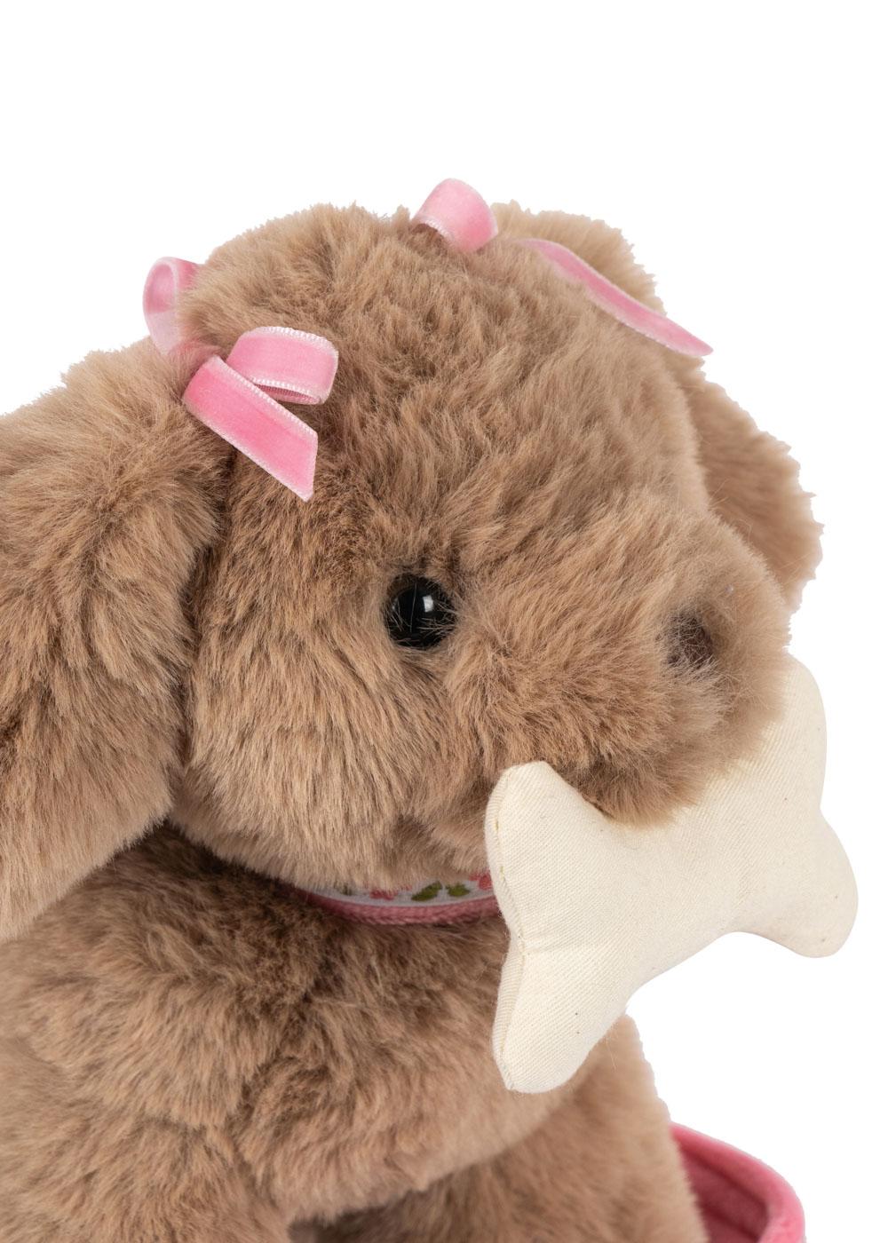 Konges Sløjd Maude Puppy plush play toy with soft fabric and detailed features, ideal for cuddling and imaginative play.